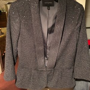 Banana republic factory gray sequin blazer
